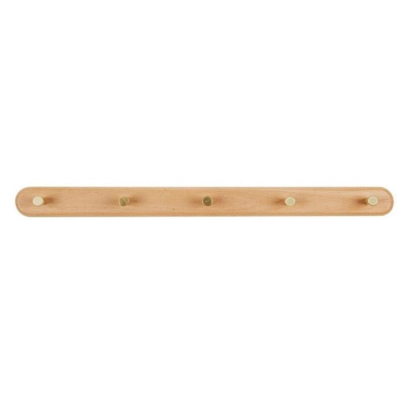 LignaHook Perchero de Pared en Madera y Latón | Diseño Minimalista y Elegante