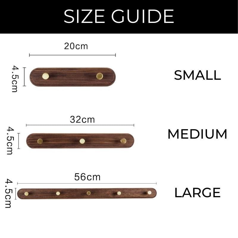 LignaHook Perchero de Pared en Madera y Latón | Diseño Minimalista y Elegante