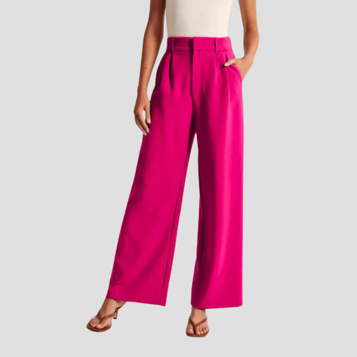 Capucine Pantalon Large Taille Haute | Structure Tailleur & Polyvalence Décontractée