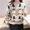 Maglione natalizio da donna con motivo pupazzo di neve e albero di Natale - Maglione in maglia morbido e caldo