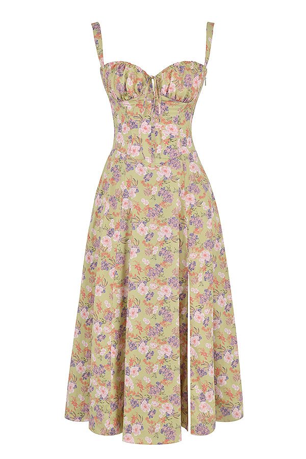 Robe Florale avec Corset | Élégance Décontractée & Charme Estival
