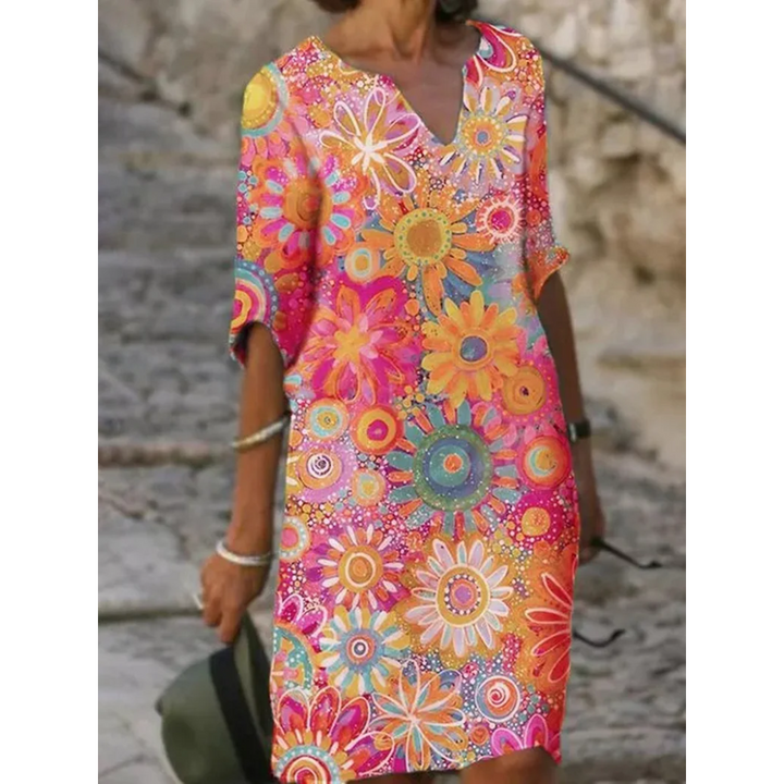 Merle | Robe Mini Fleurie à Encolure En V Pour Femme