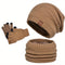 Conjunto de 3 peças de peluche para lazer de inverno para homens