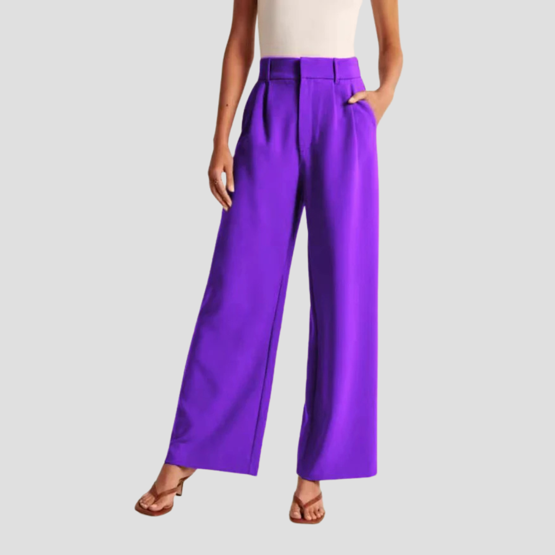 Capucine Pantalon Large Taille Haute | Structure Tailleur & Polyvalence Décontractée