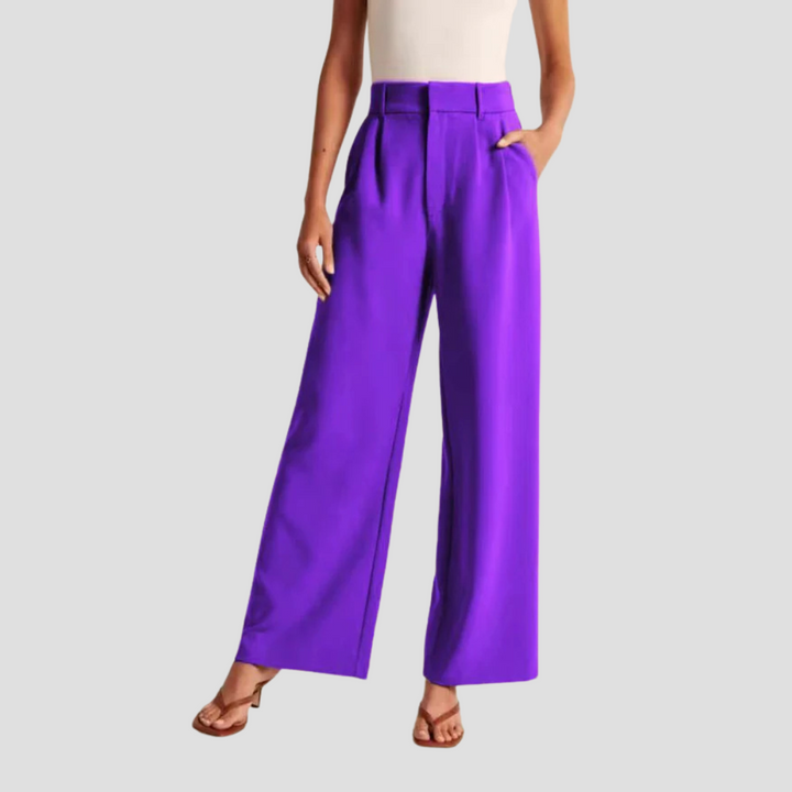 Capucine Pantalon Large Taille Haute | Structure Tailleur & Polyvalence Décontractée