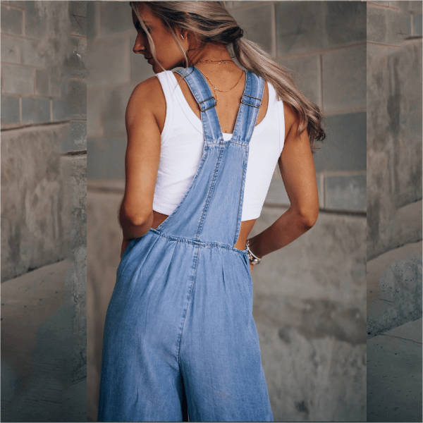 Sanura - Combinaison en jean tendance pour femme, style décontracté et confort optimal