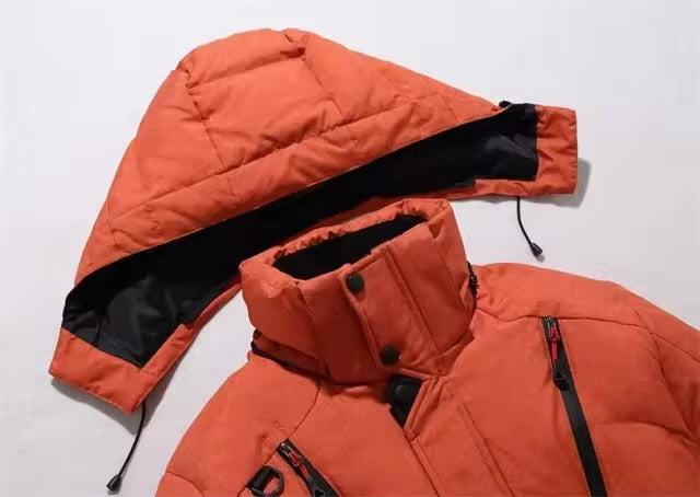 De Lars Veste d’Hiver Homme – Chaude, Imperméable, Capuche Ajustable et Poches Multiples