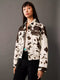 Emman Veste en Similicuir Femme | Imprimé Vache & Animalier - Manches 7/8 Modernes