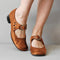 Anika - Zapatos ortopédicos vintage de punta redonda para otoño