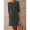 Robe de linho até ao joelho | Simplicidade e elegância outonal | Estilo confortável