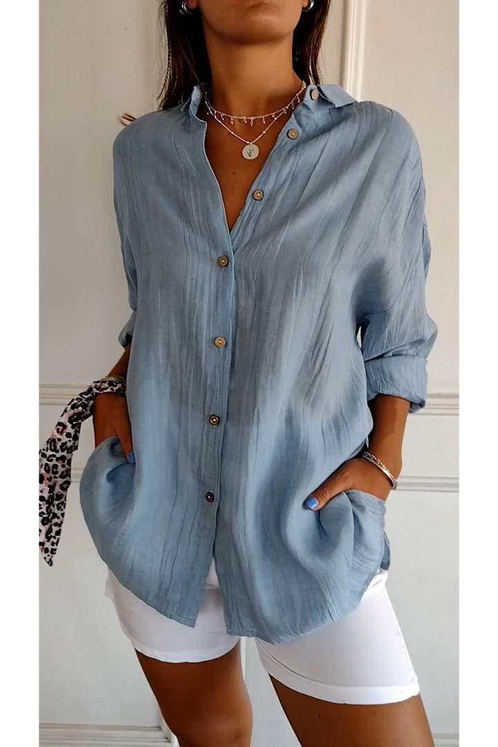 Daphne Chemise Chemise Manche Courte Femme Élégante | Confort et Style au Quotidien