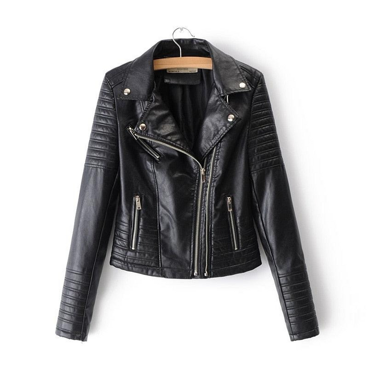 Veste en cuir Elvina pour femme | Design intemporel avec détails modernes