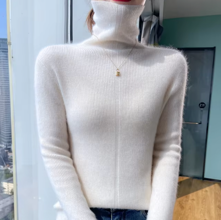 Maglione a collo alto in lana e cashmere Athena | Eleganza morbida e femminile