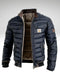 Colete masculino acolchoado isolante | Corte descontraído | Gola subida protetora | Viagens urbanas Uso diário Outdoor