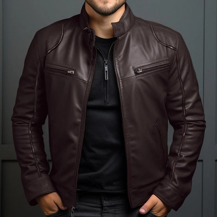 Veste en cuir vintage Talli pour homme | Style intemporel et confort robuste