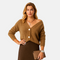 Cardigan femme Twinks | Gilet oversize à col V profond avec boutons élégants