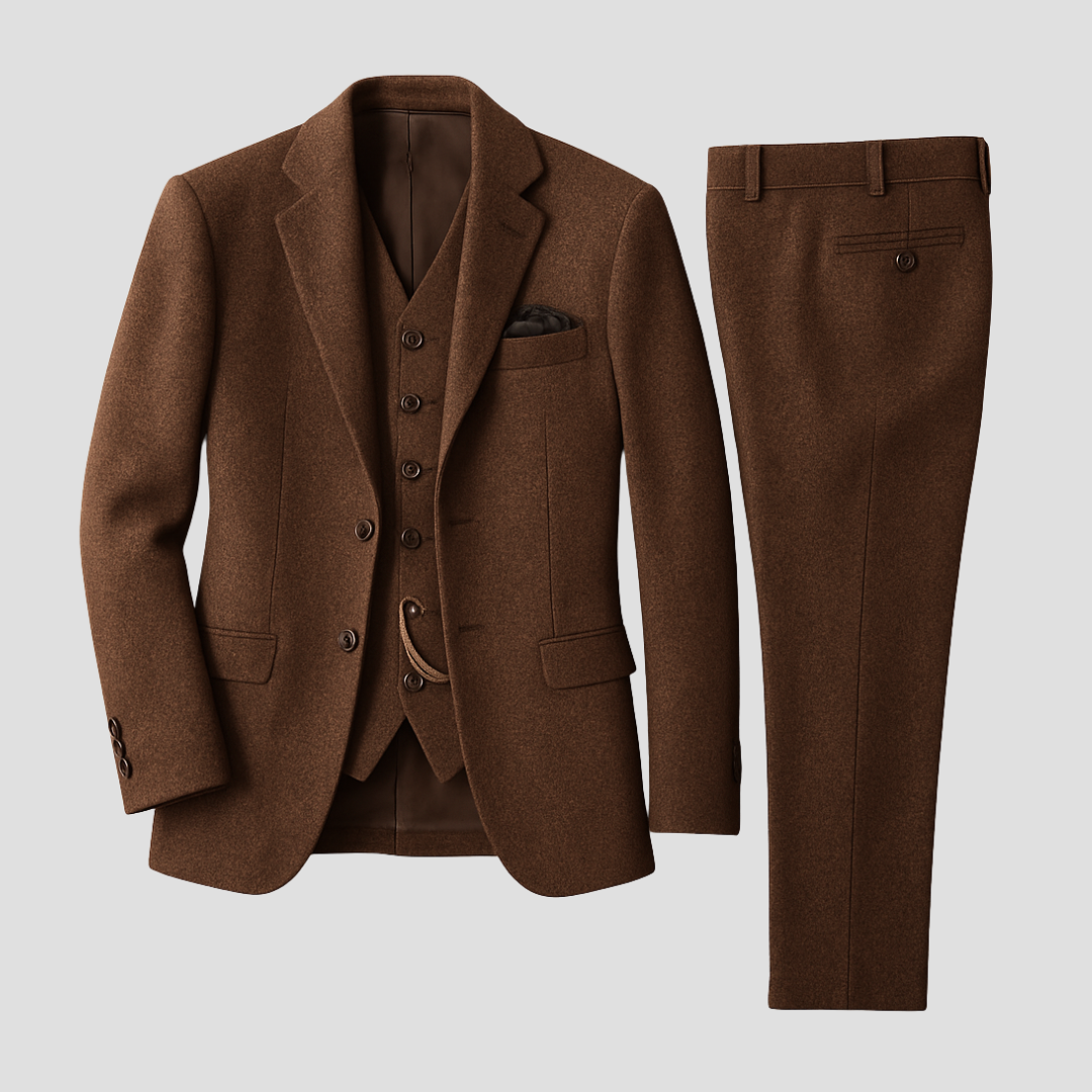 Lambert Costume Trois Pièces | Coupe Slim Classique | Élégance Intemporelle et Structurée