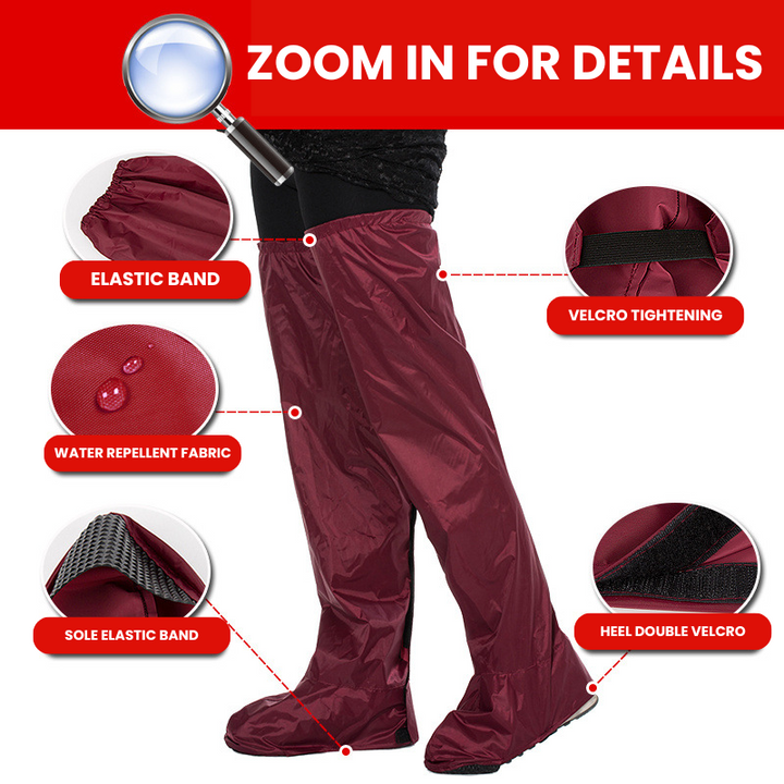 Pantalon de pluie Doki avec protège-chaussures intégrés | Imperméable et confortable pour cyclistes