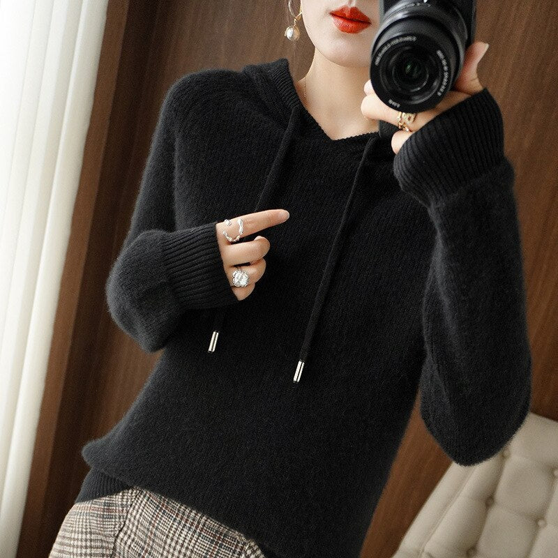Leslie | Pull à capuche cachemire, Élégant et confortable pour une chaleur ultime