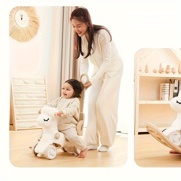 WobbiRider Jouet Enfant 2-en-1 | Cheval à Bascule et Roue d’Exercice
