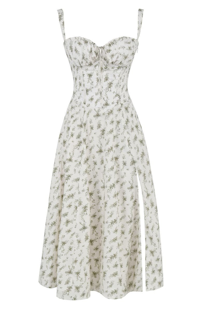 Abito lungo floreale da donna Flora con corsetto | Eleganza e fascino bohémien 