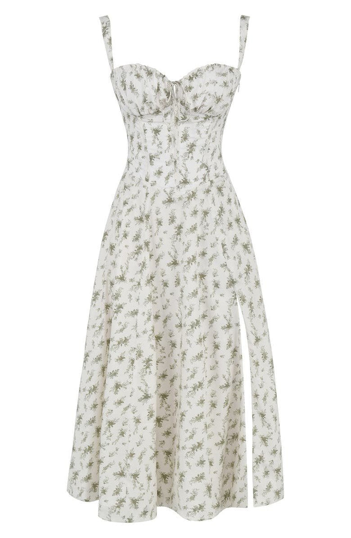 Robe Florale avec Corset | Élégance Décontractée & Charme Estival