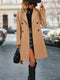 Gabardina elegante para mujer con doble fila de botones, perfecta para el otoño
