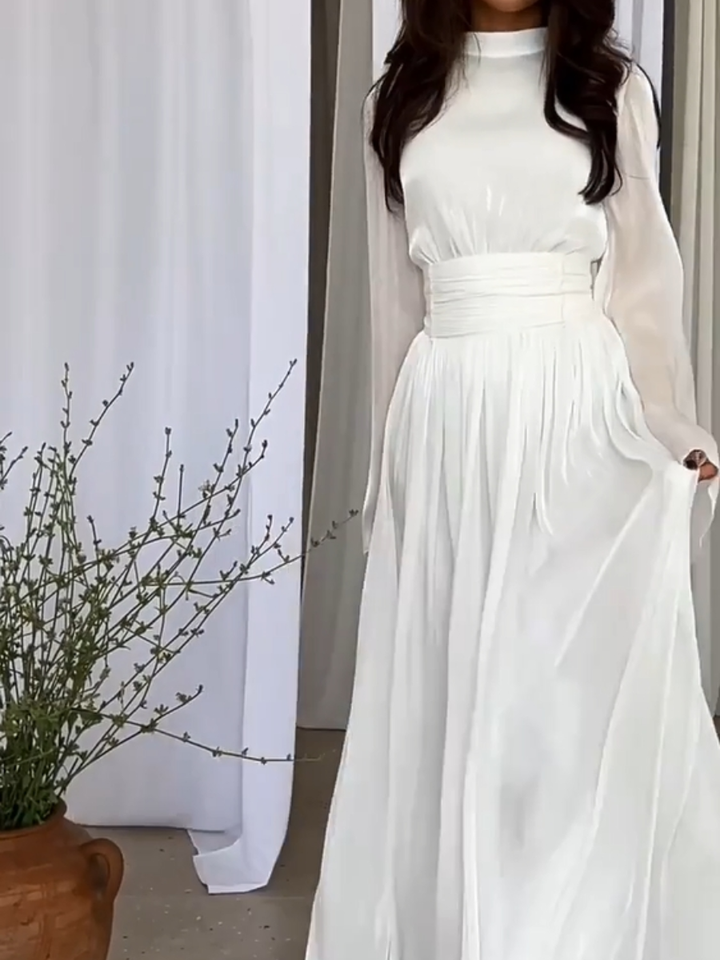 Pernille | Elegant Maxi Abaya Jurk met Strikceintuur