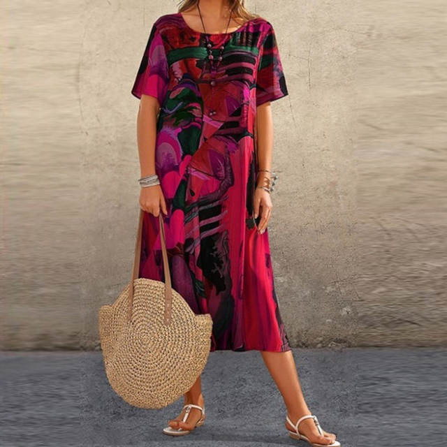 Vestido floral cómodo Joelle | Elegancia y comodidad para cualquier ocasión