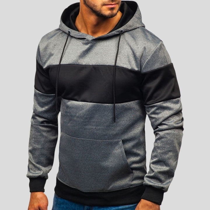 Enzo - Sweat à Capuche Chaud avec Poches Avant | Design Tricolore Dynamique et Confort Absolu