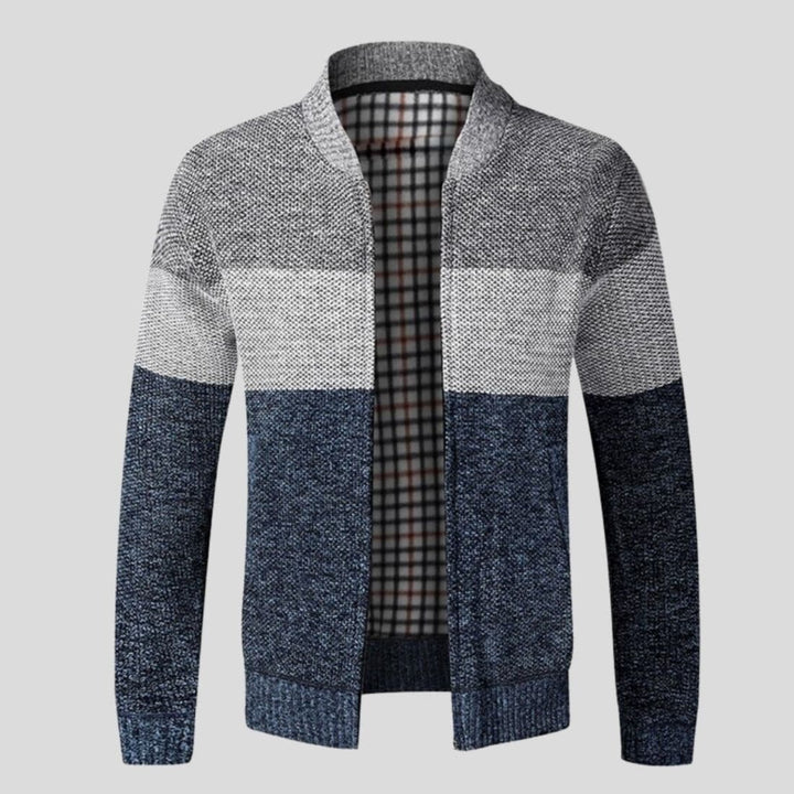 Cardigan tricolore da uomo Andre | Stile moderno color block e comfort durevole
