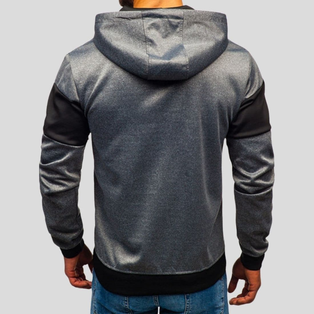 Enzo - Sweat à Capuche Chaud avec Poches Avant | Design Tricolore Dynamique et Confort Absolu