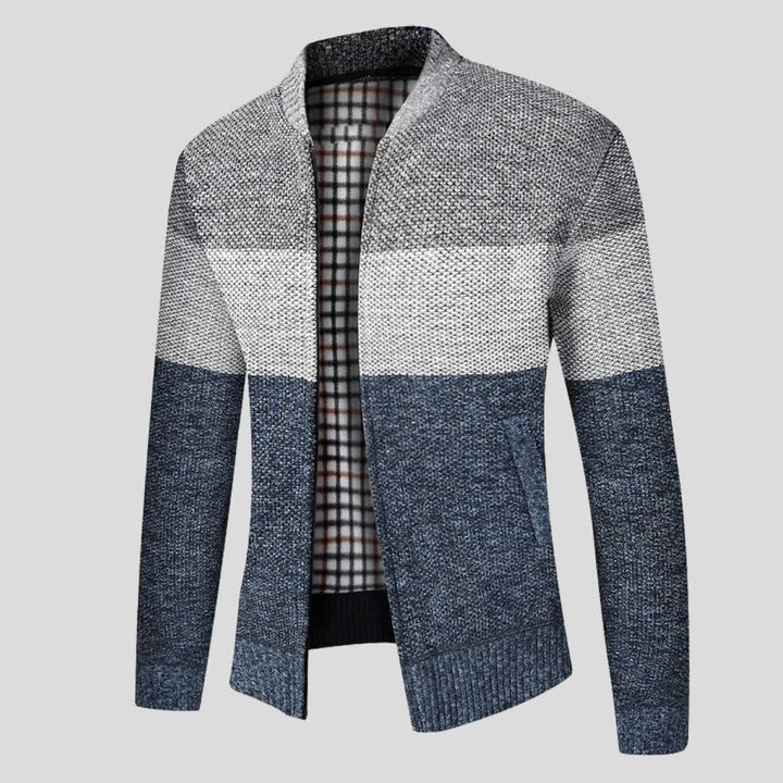 Cardigan tricolore da uomo Andre | Stile moderno color block e comfort durevole