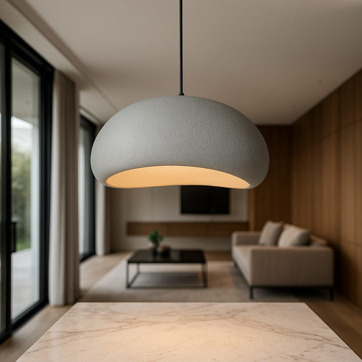 Lâmpada Suspensa Wasabi Bordô | Suspensão Design em Vidro & Metal Regulável