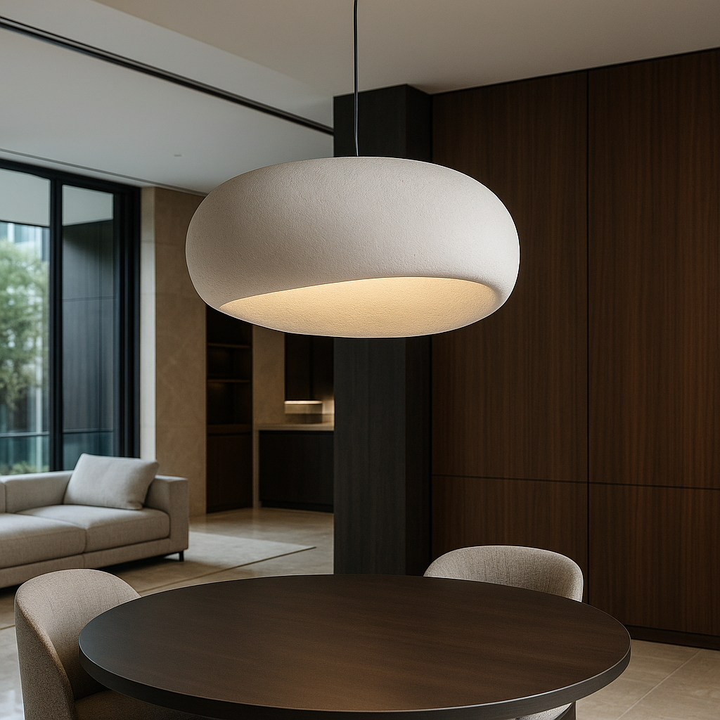 Lâmpada Suspensa Wasabi Bordô | Suspensão Design em Vidro & Metal Regulável