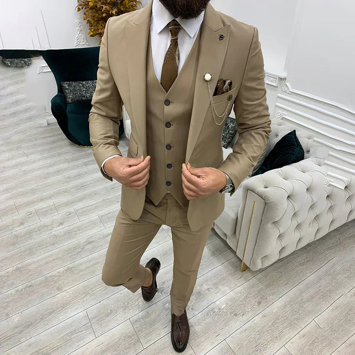 costume d'affaires 3 pièces slim fit - blazer, gilet et pantalon