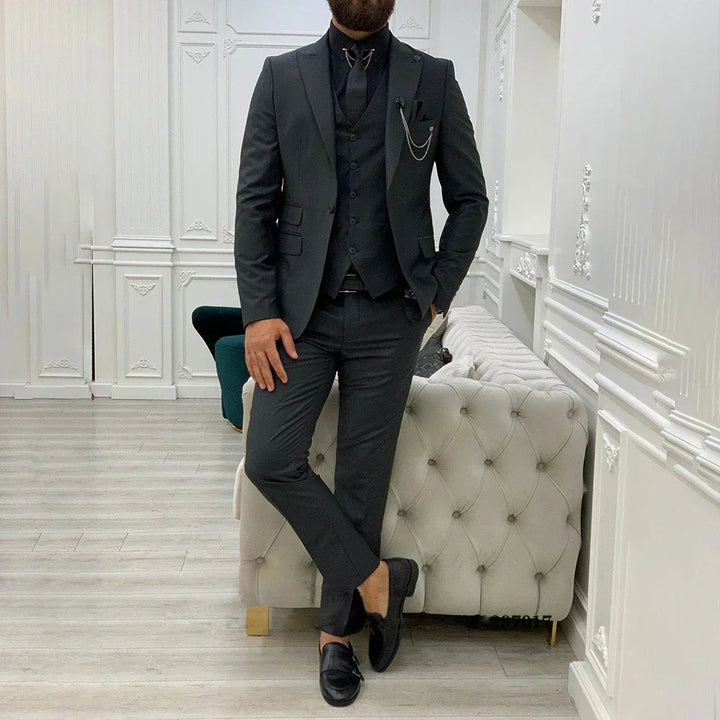 costume d'affaires 3 pièces slim fit - blazer, gilet et pantalon