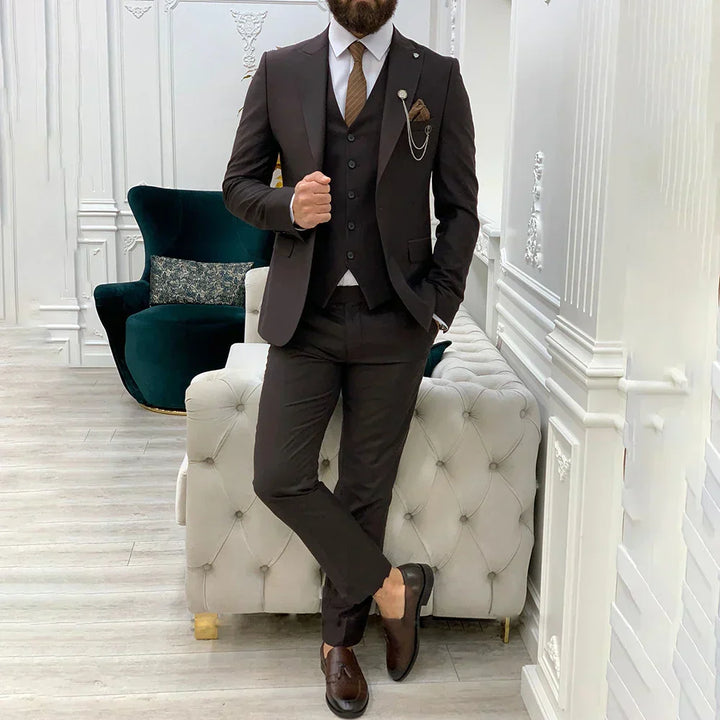 costume d'affaires 3 pièces slim fit - blazer, gilet et pantalon