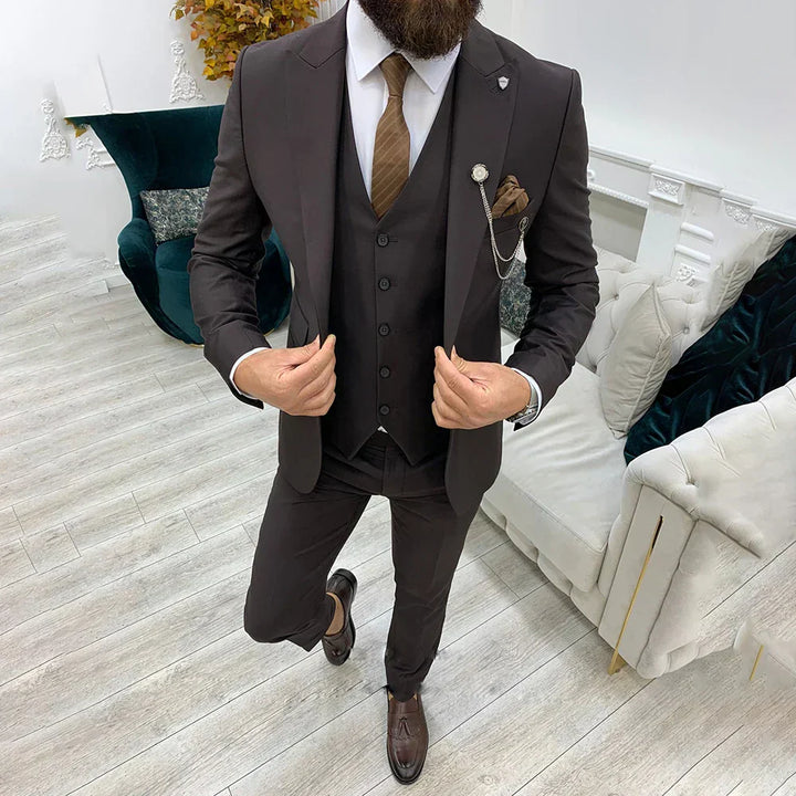 costume d'affaires 3 pièces slim fit - blazer, gilet et pantalon