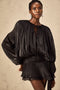 Robe Sonia à manches ballon et taille définie | Robe midi aérienne pour les occasions élégantes
