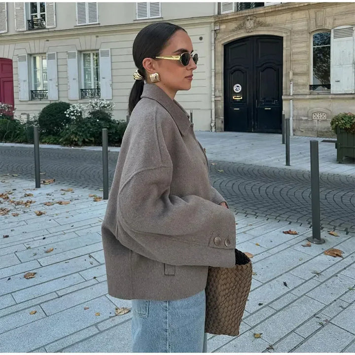 Monika Veste pour femme de Monika | Look oversize avec fermeture à boutons - Elégant & polyvalent