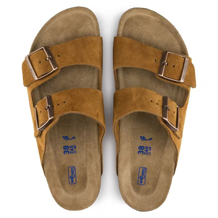 Arizona Suède | Sandales Cuir Velours Lit de Pied Souple – Confort Anatomique Décontracté