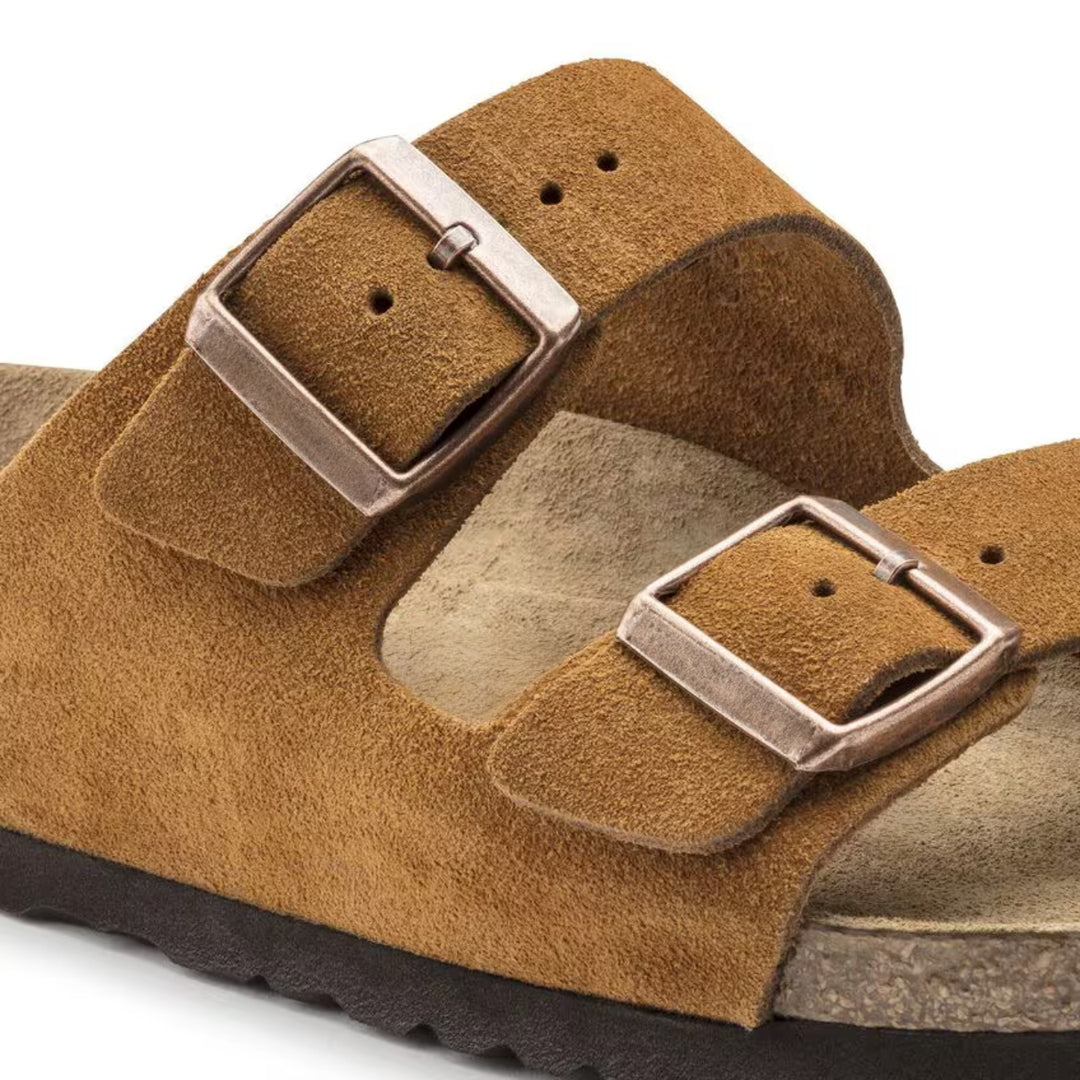 Arizona Suède | Sandales Cuir Velours Lit de Pied Souple – Confort Anatomique Décontracté