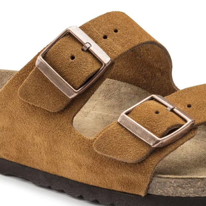 Arizona Suède | Sandales Cuir Velours Lit de Pied Souple – Confort Anatomique Décontracté