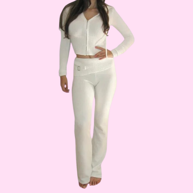 Thibaulten | Elegante conjunto de punto para mujer: comodidad y estilo