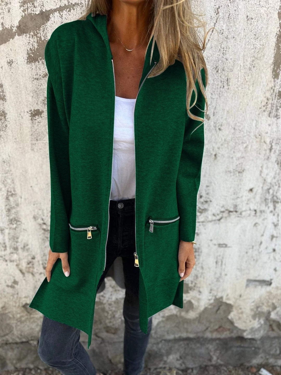 Serenity | Chaqueta informal holgada con cremallera 
