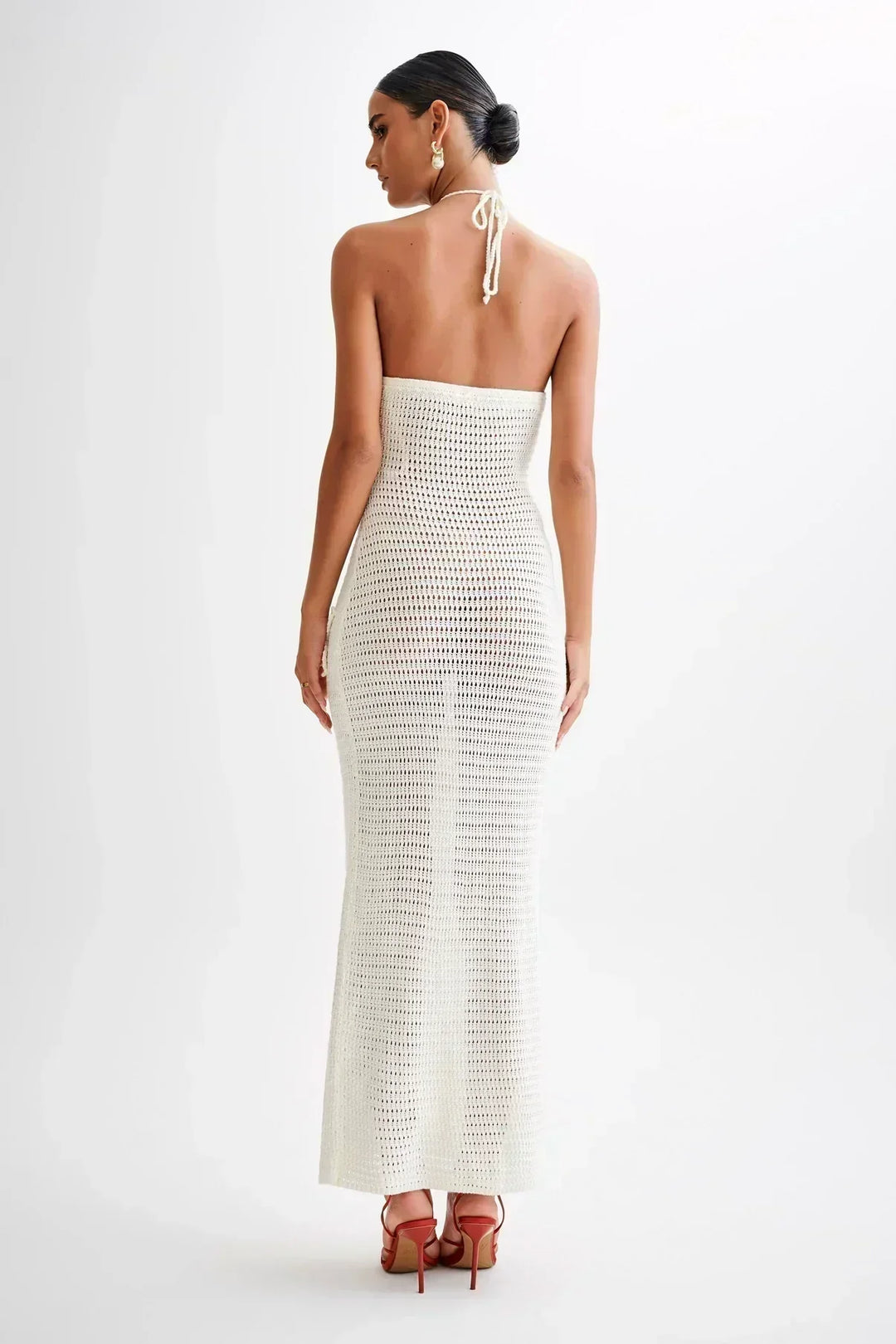 Paris | Maxi robe d'été crochetée avec fleurs en 3D au crochet - Stylée & parfaite pour les vacances