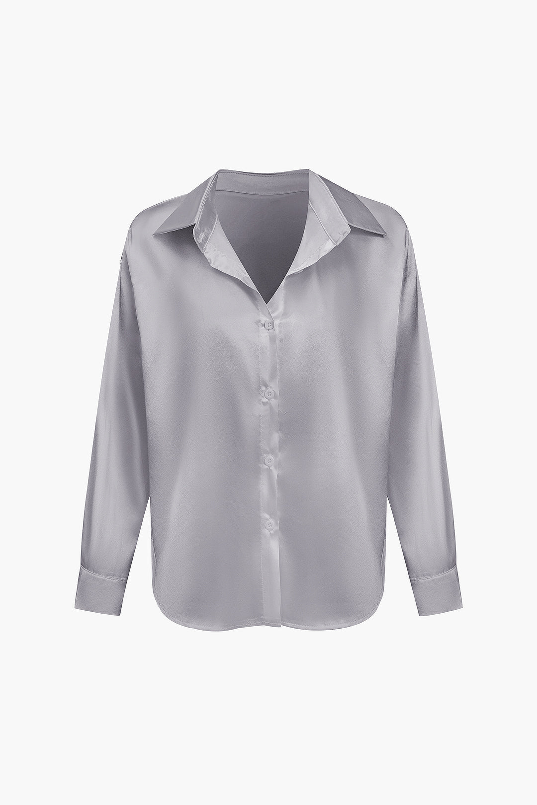 Blusa de satén Lillian para mujer | Camisa elegante de manga larga, corte holgado y diseño atemporal