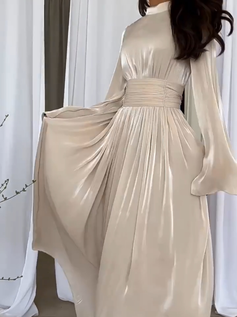 Pernille | Elegant Maxi Abaya Jurk met Strikceintuur