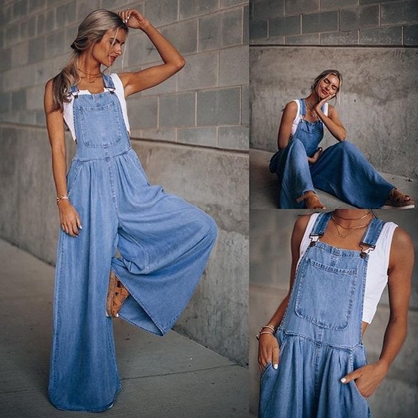 Sanura - Combinaison en jean tendance pour femme, style décontracté et confort optimal